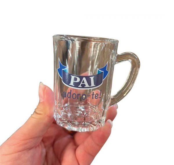 Mini caneca de vidro "Pai Adoro-te"