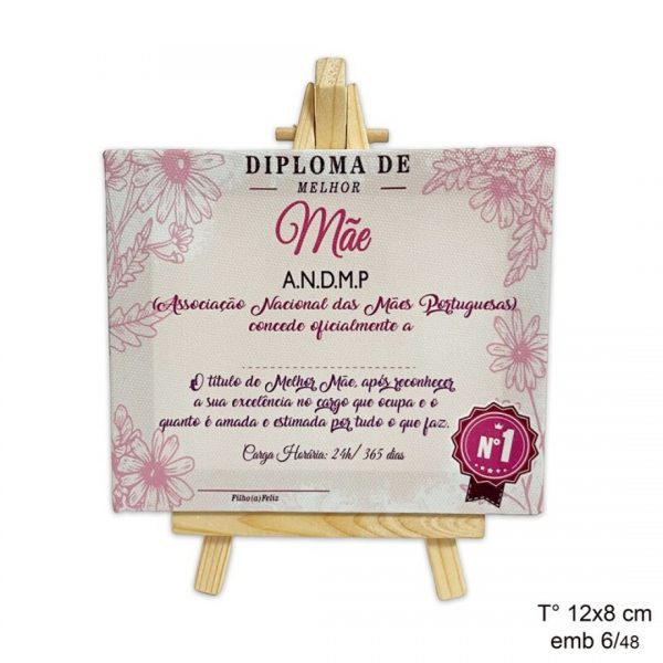 Quadro "Diploma melhor Mãe do Mundo"