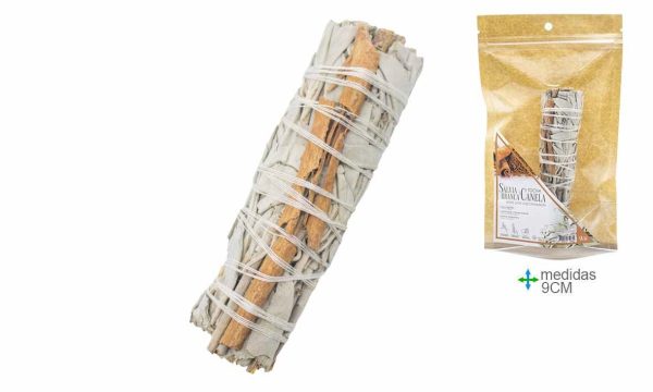 Tocha de canela com salvia branca