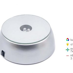 Base luz led mix color pilhas