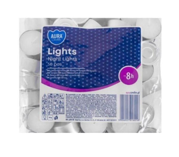 Velas Night lights 50 unid. 8h