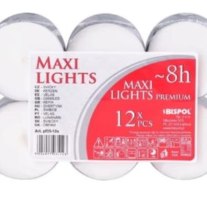 Velas maxi lights 12 pcs 8h