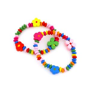 2 pulseiras de flores