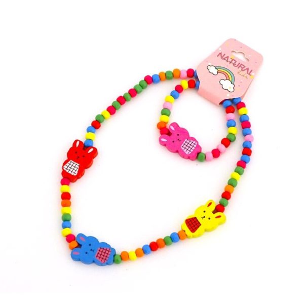 Kit colar + pulseira de coelhos