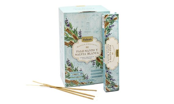 Incenso de pau santo e salvia branca