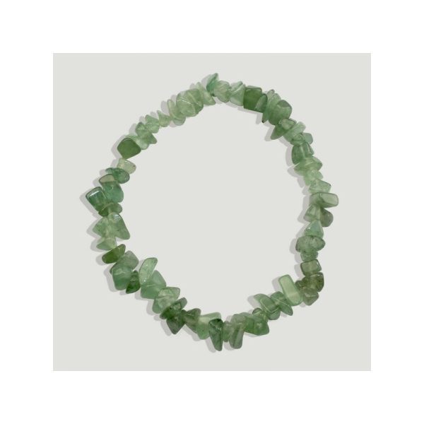Pulseira de elastico. Mineral de Aventurina Verde. Stress