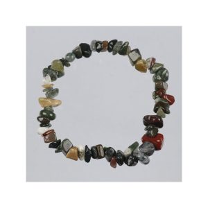 Pulseira de elastico. Mineral de Jaspe Indiano. Equilibrio
