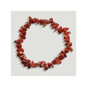 Pulseira de elastico. Mineral de Jaspe Vermelho. Energia Vital