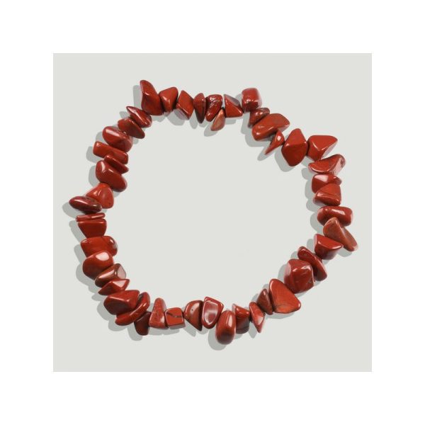 Pulseira de elastico. Mineral de Jaspe Vermelho. Energia Vital