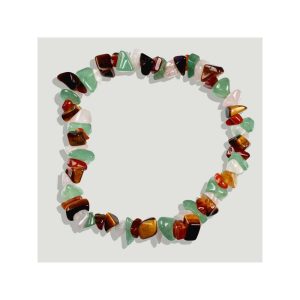 Pulseira de elastico. Mineral de Multicolor. Equilibrio