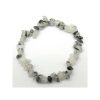 Pulseira de elastico. Mineral de Quartzo Turmalina. Positivismo