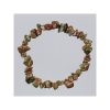 Pulseira de elastico. Mineral de Unakita. Otimismo